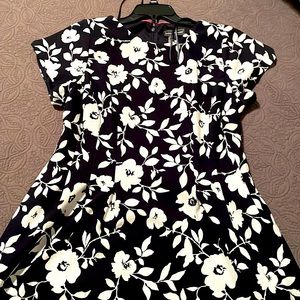 Black and white floral dress